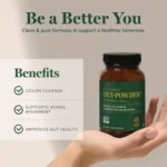 "Benefits of Oxy-Powder: Colon Cleanse, Supports Bowel Movement, and Improves Gut Health with a Natural Digestive Cleanse formula."