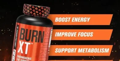 "Image of Burn XT supplement, a thermogenic fat burner clinically studied to increase energy, improve focus, support metabolism and increase motivation."